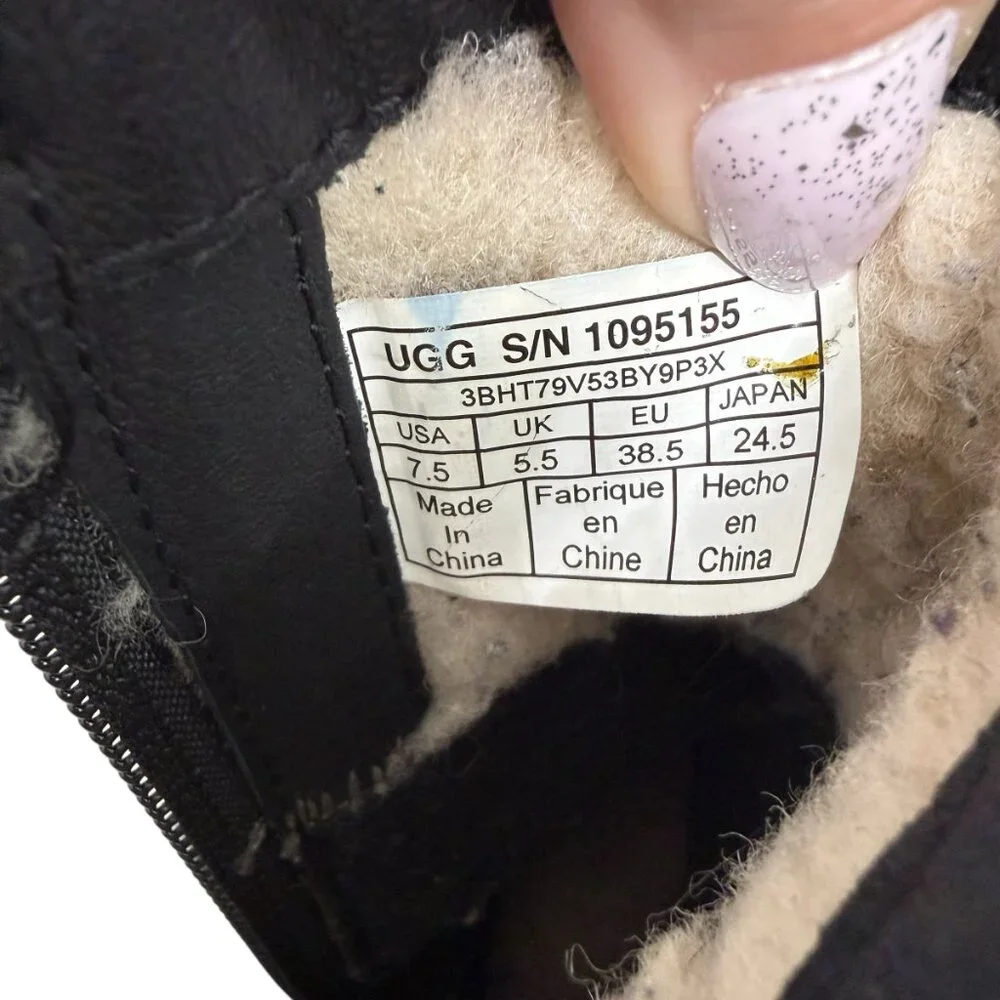 UGG Lorna Waterproof Leather Suede Women's Snow Winter Booties size 7.5 - Picture 10 of 14